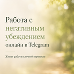 Работа с негативным убеждением онлайн (в переписке Telegram)