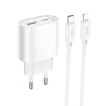 Зарядное устройство на Lightning Hoco C109A PD20W+QC3.0 (white)