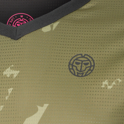 Мужское теннисное поло BIDI BADU Pure Wild V-Neck T-Shirt Men - Olive, Dark Grey