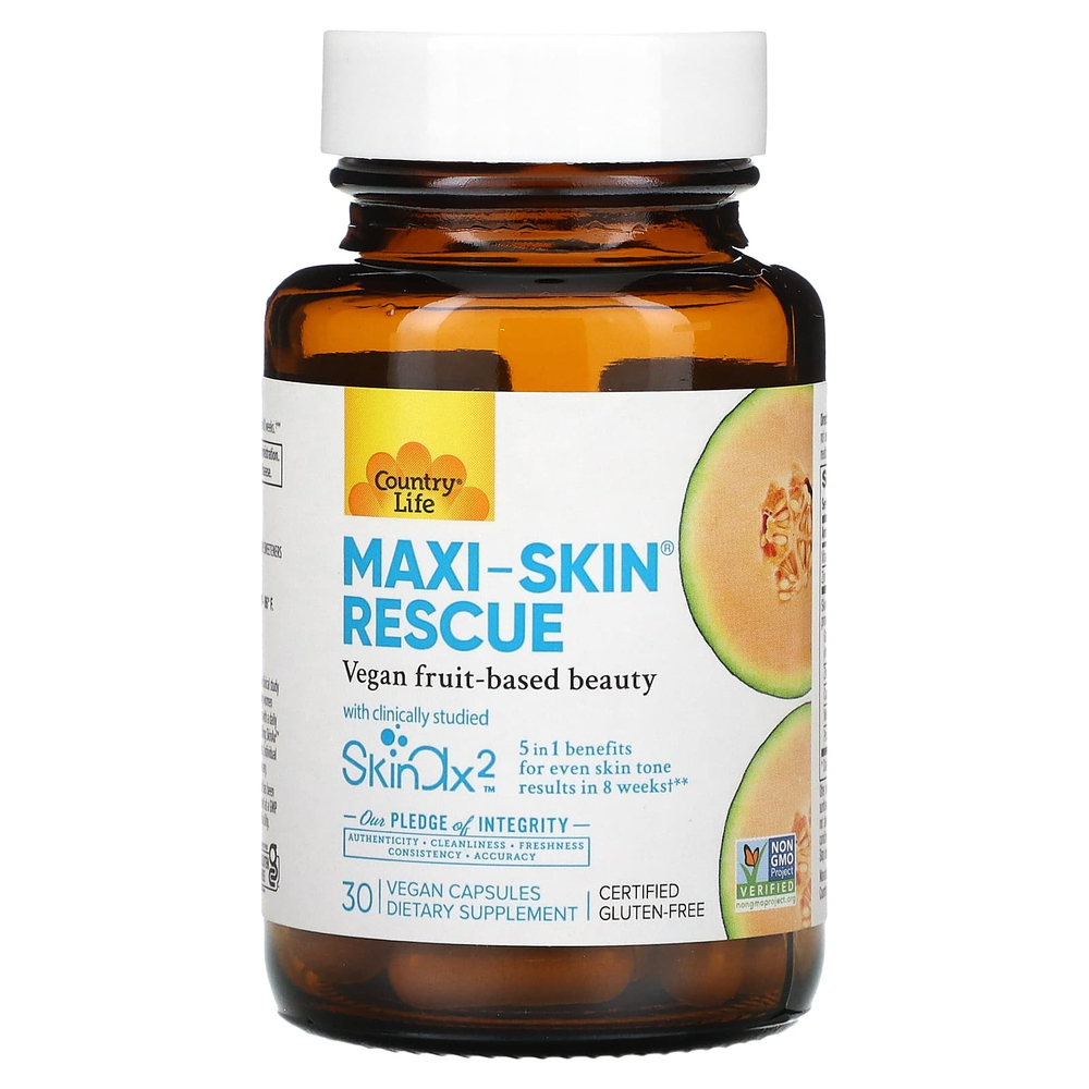 Country Life, Maxi-Skin Rescue, 30 веганских капсул