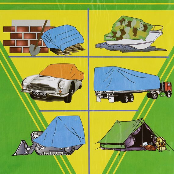 Тент тарпаулин, зеленый, 6 м х 6 м