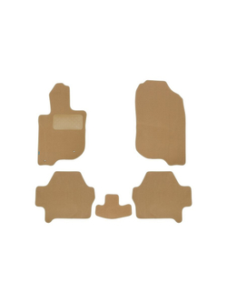 Коврики в салон для MITSUBISHI Pajero Sport, 2008-2013, 2013-2016, внедорожник , 5 шт. (текстиль, бежевые) KLEVER04352022112KH