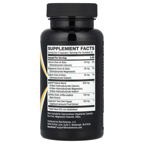 Real Ketones, Lipo Burn3X`` 60 капсул