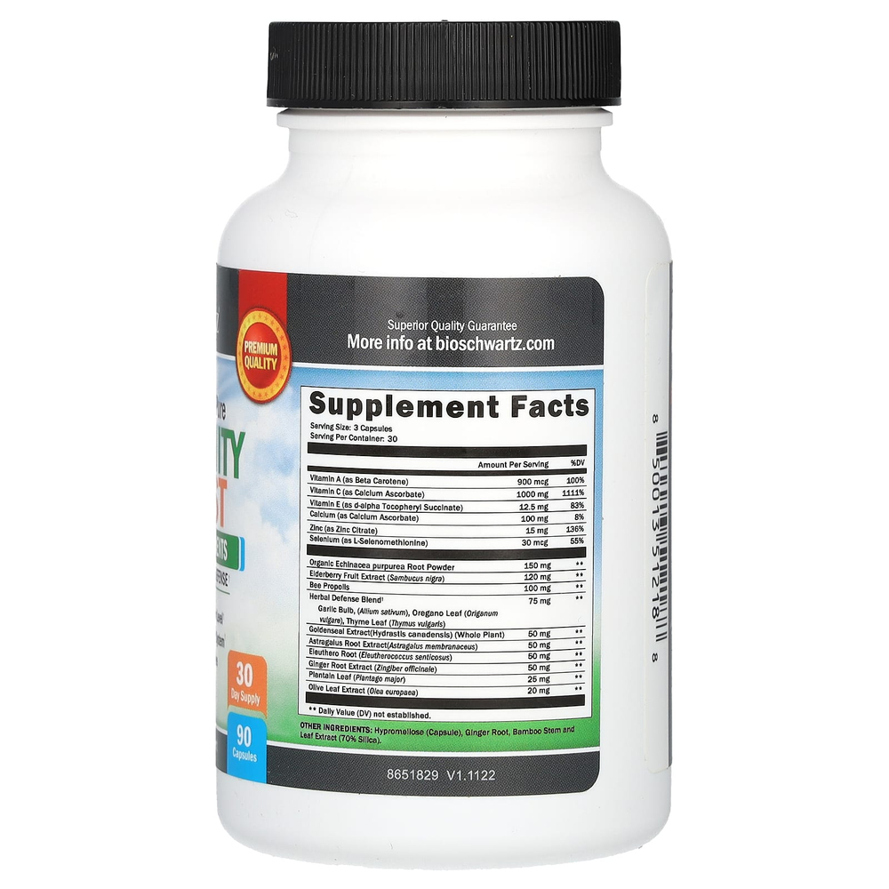 BioSchwartz, Clean & Ultra Pure, средство для укрепления иммунитета, 90 капсул