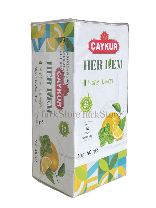 Травяной чай с мятой и лимоном Caykur 40 гр 25 пак
