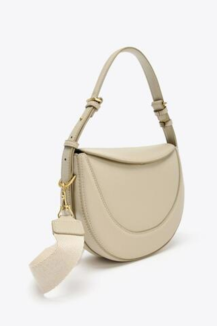 ZARA СУМКА-МЕССЕНДЖЕР С КЛАПАНОМ, СЕРО-КОРИЧНЕВЫЙ