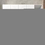 Шкаф Агератум МДФ четырехсекционный с стеллажом в белой эмали - Белый Фасадный 0101  260*60*220