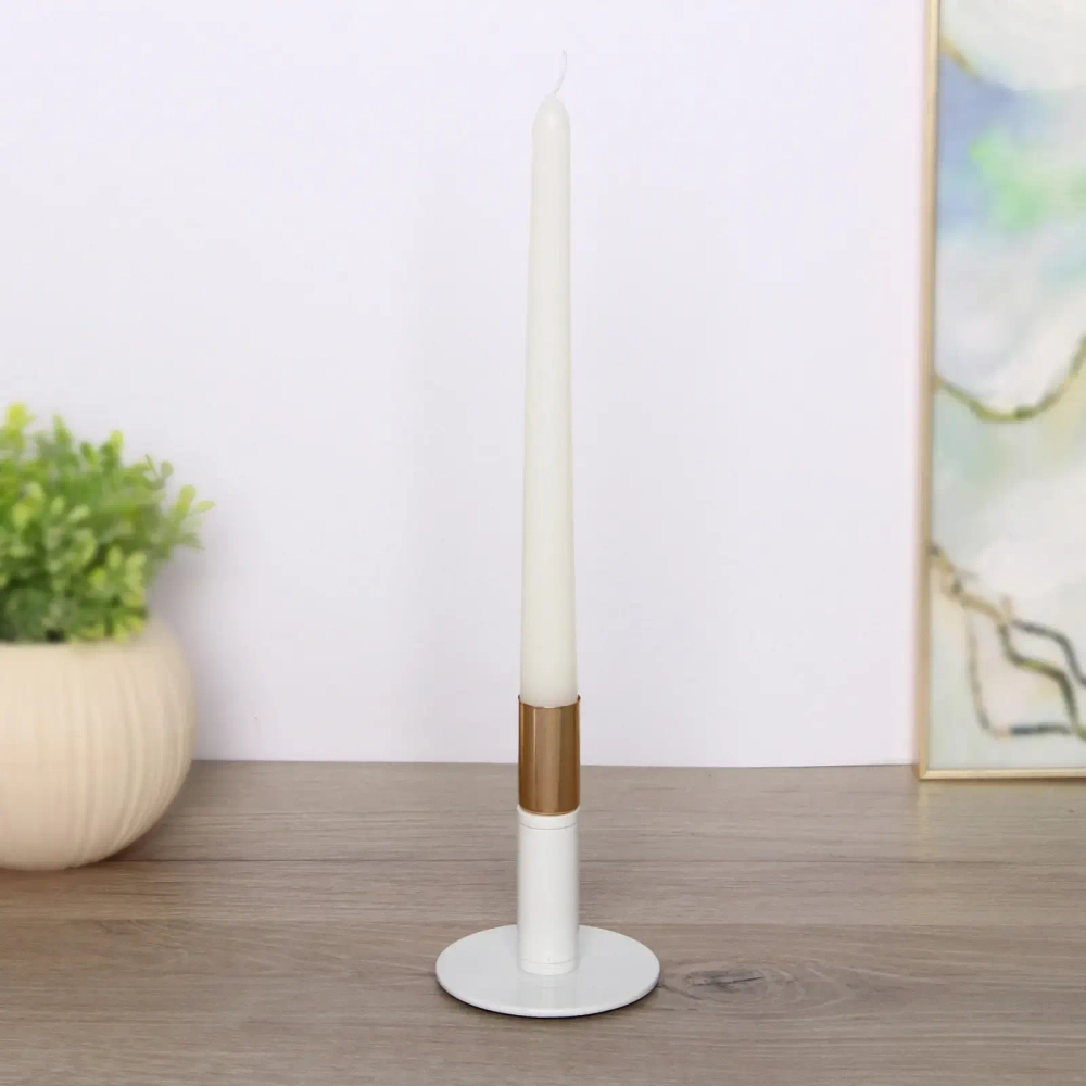 Подсвечник «GLOSS» 8*10 см, Белый/золото