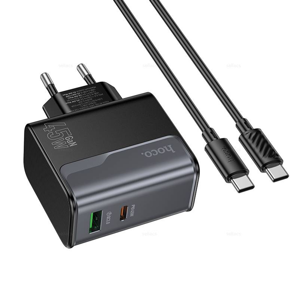 Зарядное устройство PD45W+QC3.0 для Type-C Hoco CS74A (black)