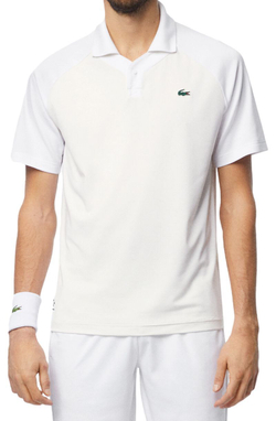 Мужское теннисное поло Lacoste x Daniil Medvedev Ultra-Dry Tennis Polo - white