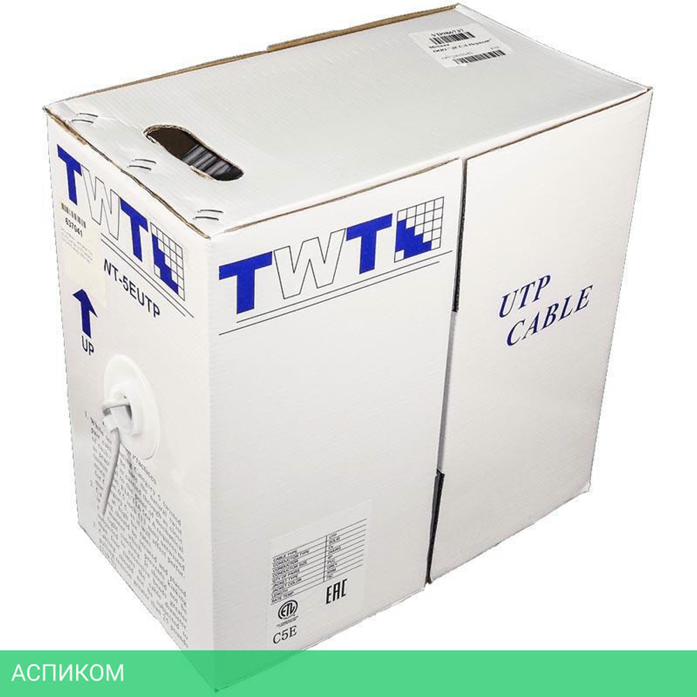 Кабель витая пара TWT 305м белый (TWT-6UTP-LSZH)