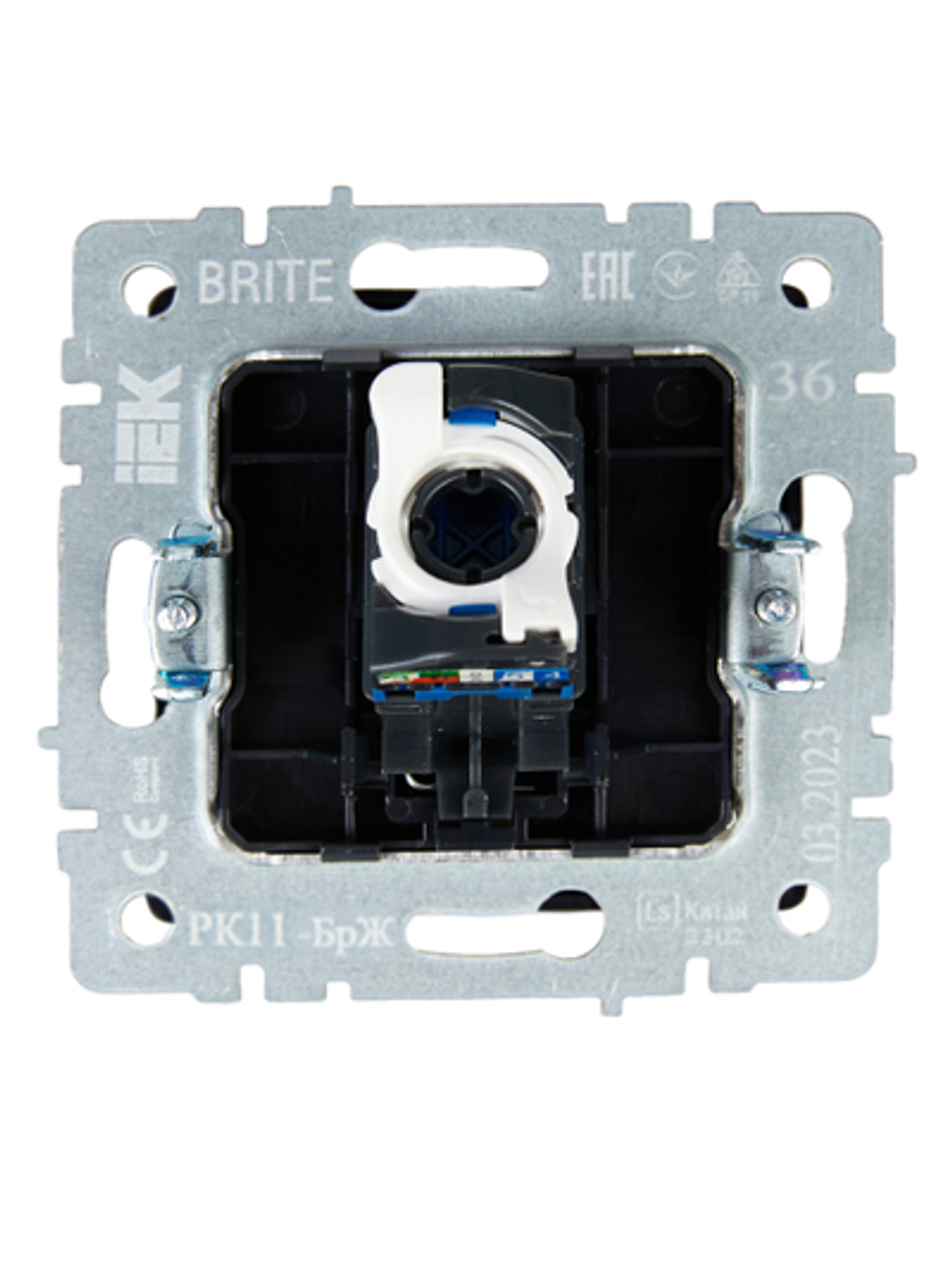BRITE Розетка компьютерная RJ45 кат.6 РК11-БрЖ жемчуг IEK