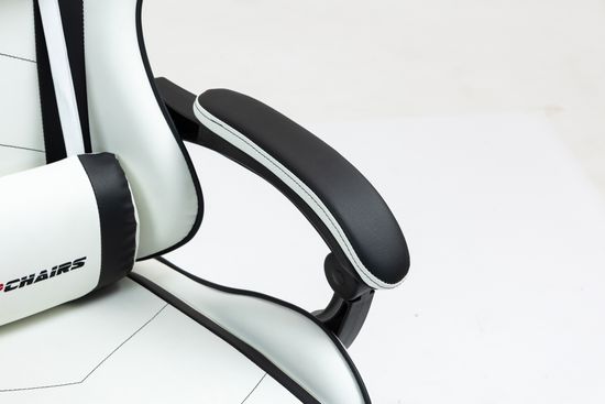 Кресло спортивное TopChairs Shadow бело-черный