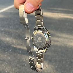 OLEVS Quartz Movement Watch Men"s Watches Black Dial