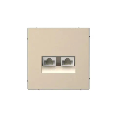 ARTGALLERY РОЗЕТКА двойная компьютерная RJ45+RJ45, кат. 5е, механизм, ШАМПАНЬ