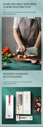 Кухонный нож Hezhen B38H Bone Chopper нож 7 дюймов клинок 67 Layers Damascus рукоять дерево G10, длина лезвия 18,3 см