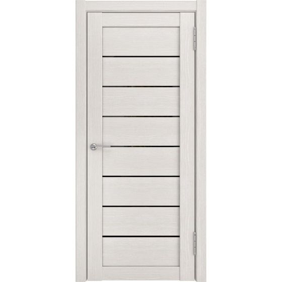 Купить Межкомнатная дверь экошпон Legend ЛУ-7 белёный дуб стекло чёрное