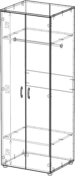 Шкаф для одежды закрытый глубиной 600