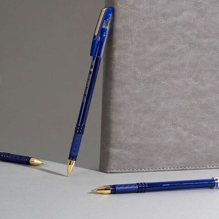 Набор Ручка шариковая Deli EQ90, 0.7мм, синяя, пулевидный наконечник, синяя, грип, набор 5шт.