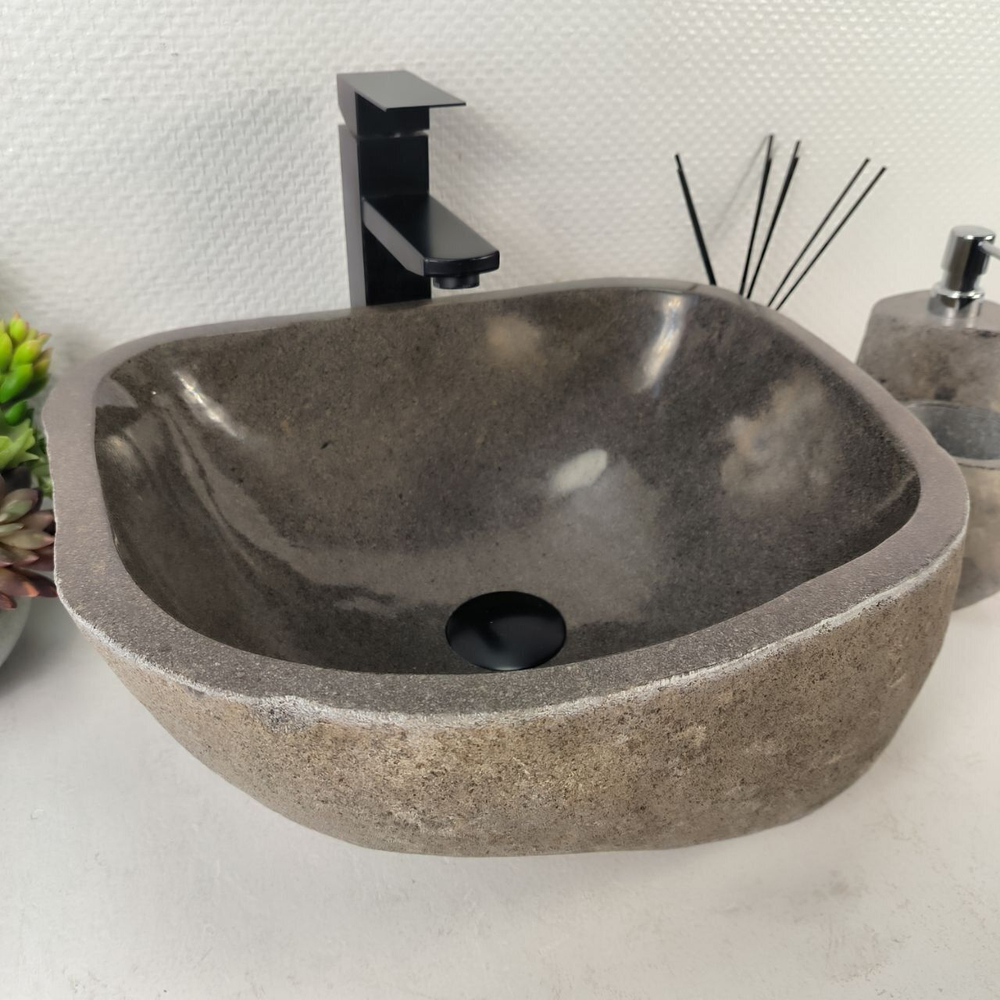 Каменная раковина из речного камня RS-05500 (41*36*18) 0856 из натурального камня