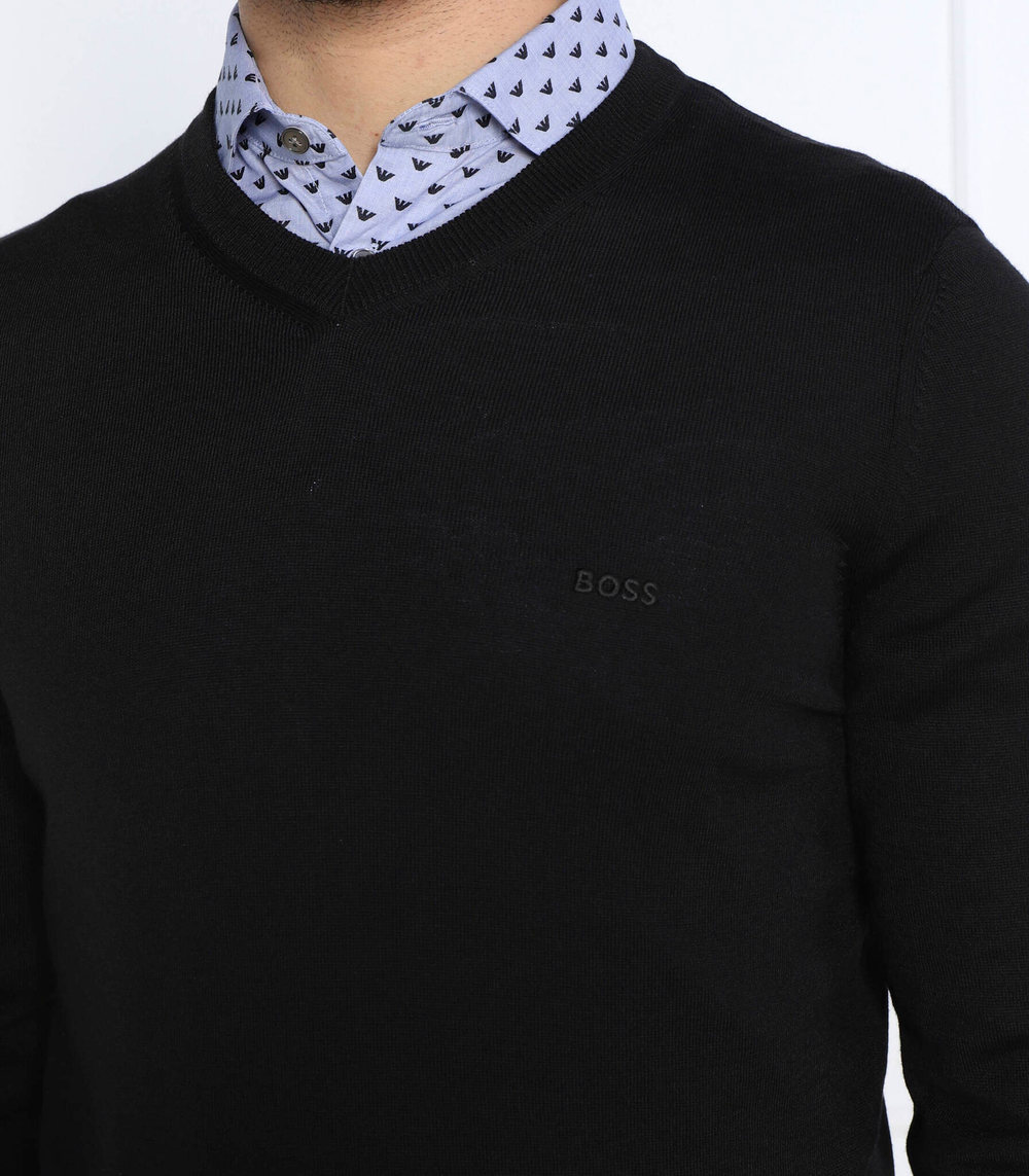 Хлопковый свитер baram-l BOSS BLACK - черный(50476363)