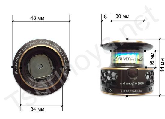 Tsurinoya Jaguar 3000 Шпуля глубокая-2 (Уценка)