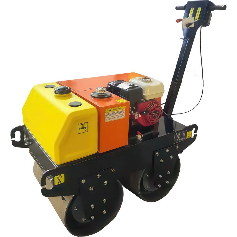 Виброкаток ручной GROST XVR550 двухвальцовый бензиновый - [485 кг / Honda GX160]