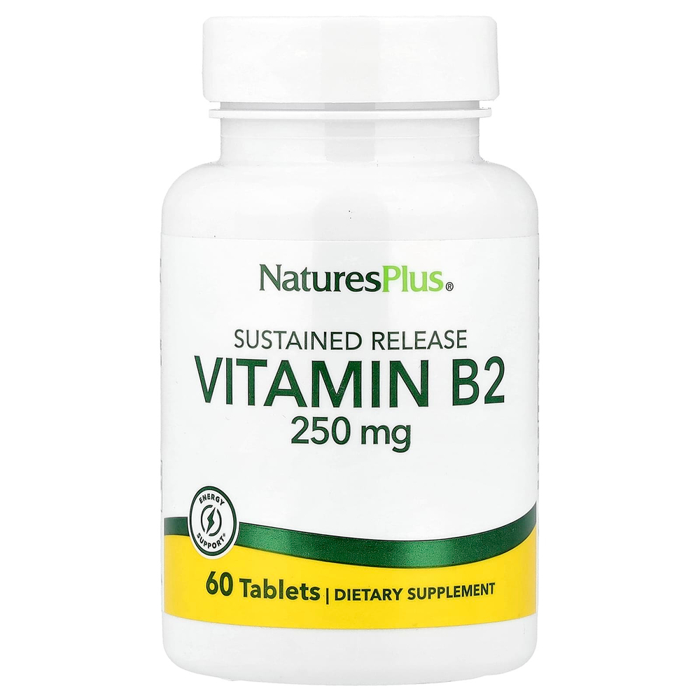 NaturesPlus, Витамин B-2, 250 мг, 60 таблеток