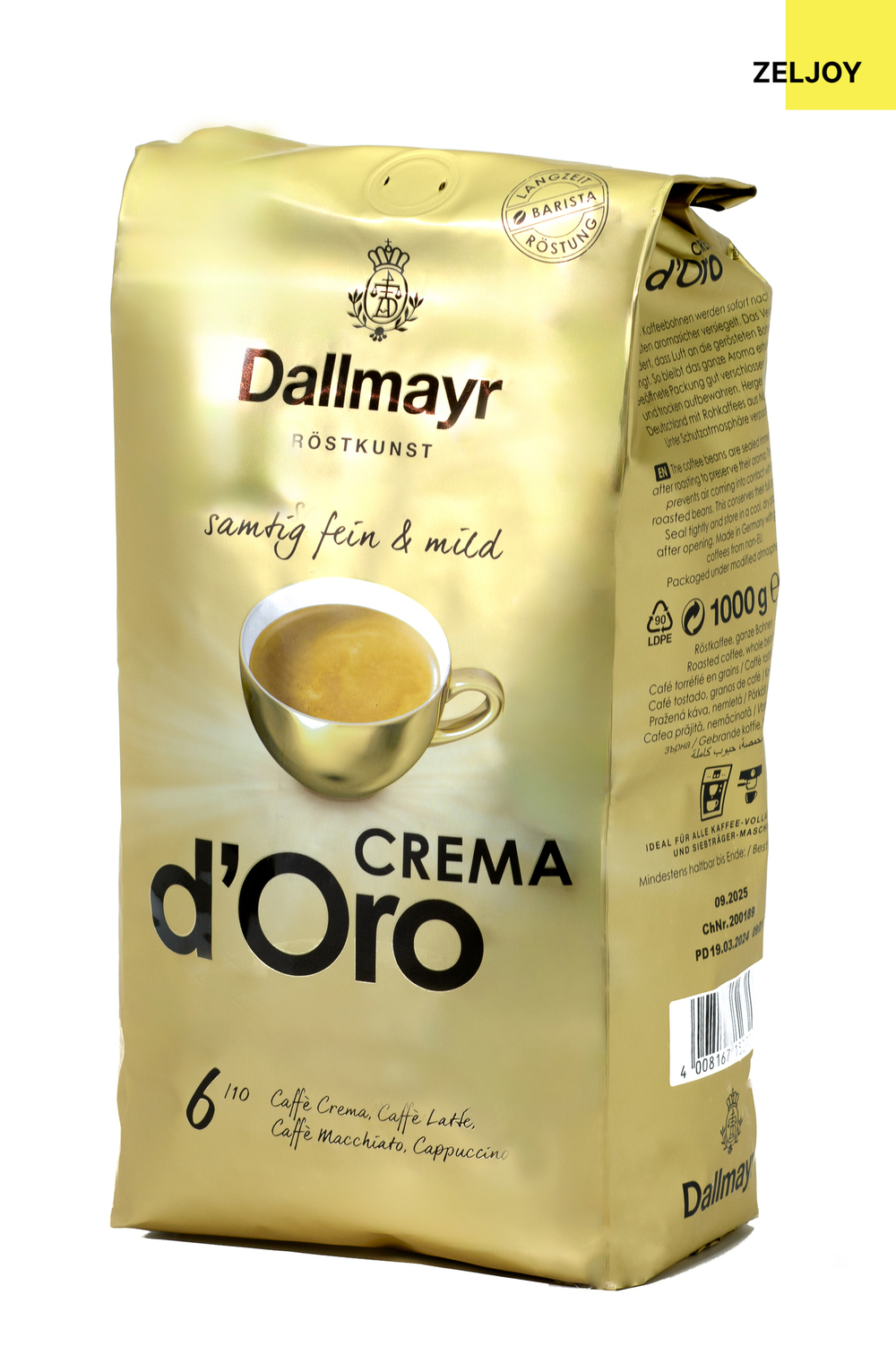 Кофе в зернах Dallmayr Crema d`oro 1 кг