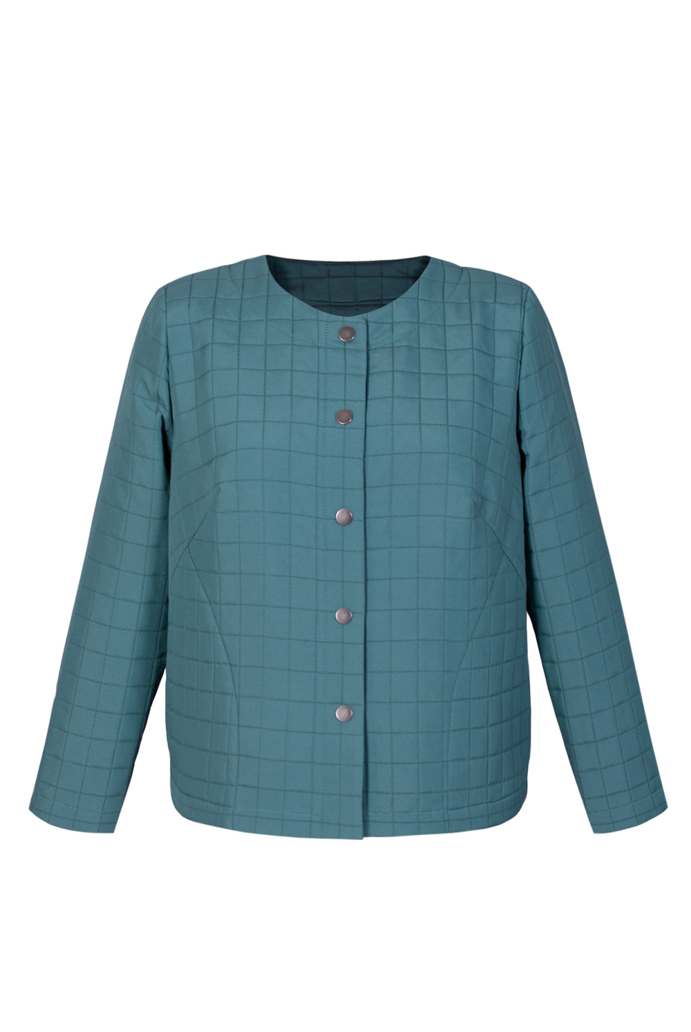 Жакет женский 4446ВП, Бирюз.клетка #485БКл044446ВП