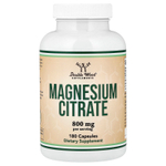 Double Wood Supplements, цитрат магния, 180 капсул (400 мг в 1 капсуле)