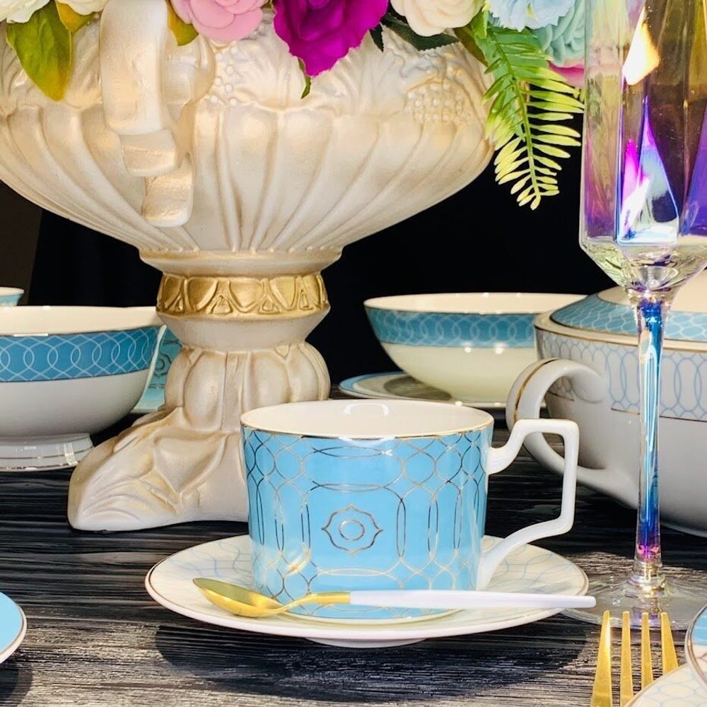 Lenardi 145-574 Чайный набор 12пр. 250 мл ТИФФАНИ в под.уп.(х10)Костяной фарфор