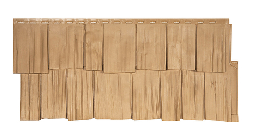 Цокольный сайдинг Щепа Дуба Эко-1 Крем