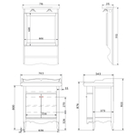 Мебель для ванной Migliore Bella 31709 Bianco Matt Patinato 73 см
