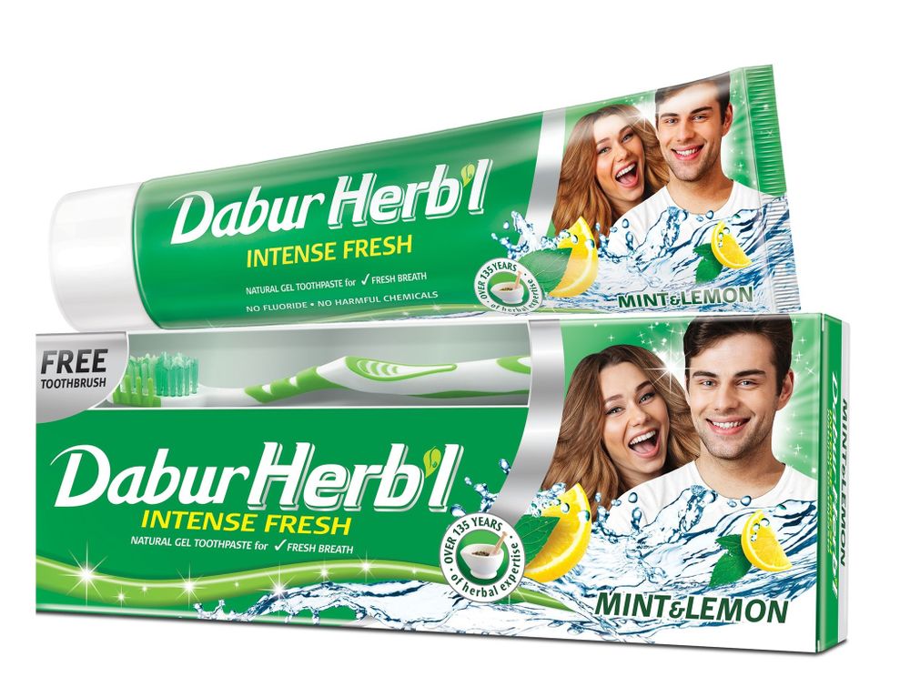 Зубная паста Мята и Лимон (Mint and Lemon) + зубная щётка, ТМ DABUR