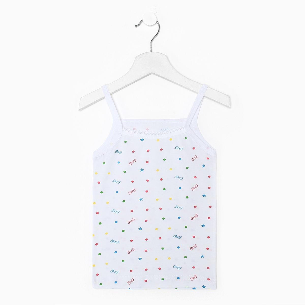 Майка для девочек р.28, на бретельках, разноцв 9487781 (AMOTEKS), 1 шт.