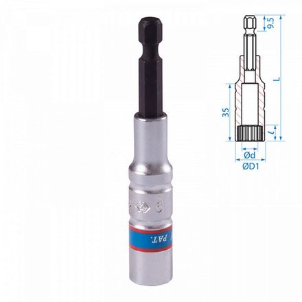 Цена на KING TONY (76B809M) Головка для шуруповерта двенадцатигранная 1/4", 9 мм, L = 80 мм