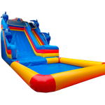 Надувная водная горка с бассейном «Дельфины» 15*6*8 м