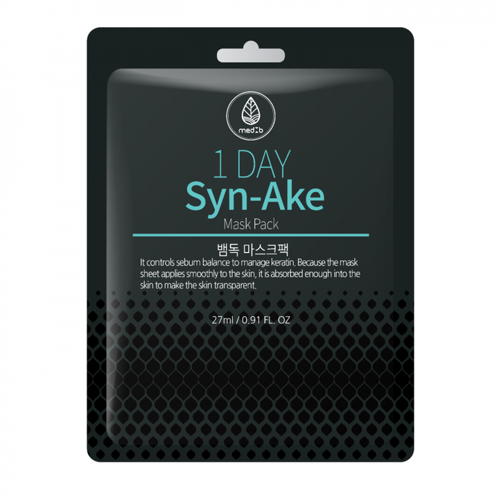 Маска для лица тканевая Medb 1 Day с пептидом змеиного яда Syn-Ake Mask 27 мл