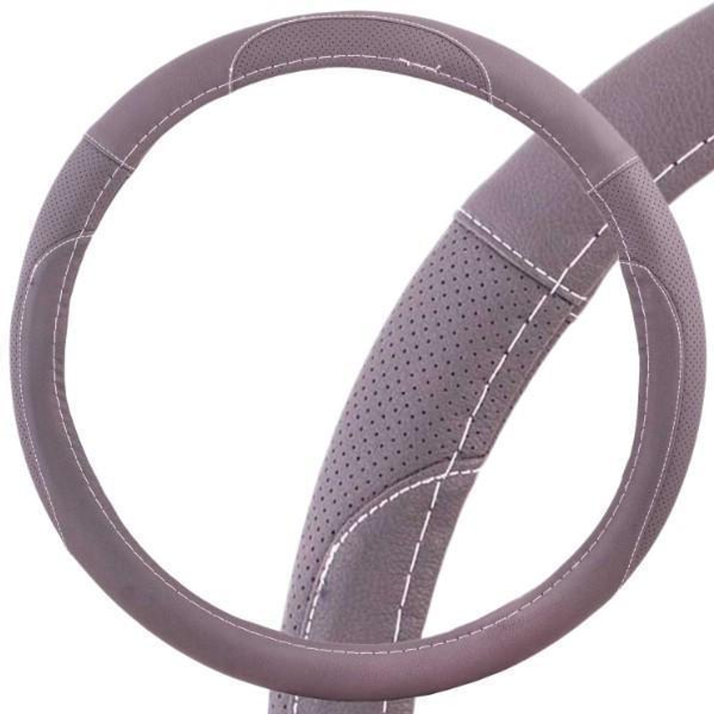 Оплетка руля M Skyway Eco Art 4 экокожа с перфорацией серая