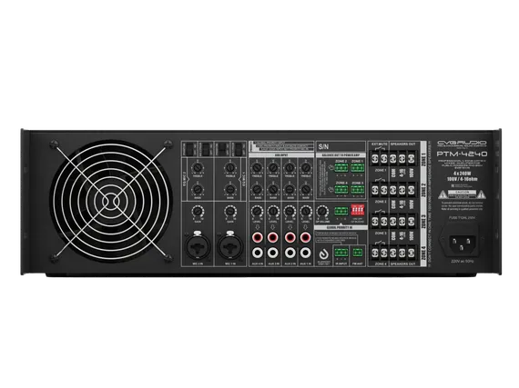 CVGAUDIO PTM-4240Dm профессиональный матричный 4-х зонный микшер-усилитель, мощность 4x240W/100V