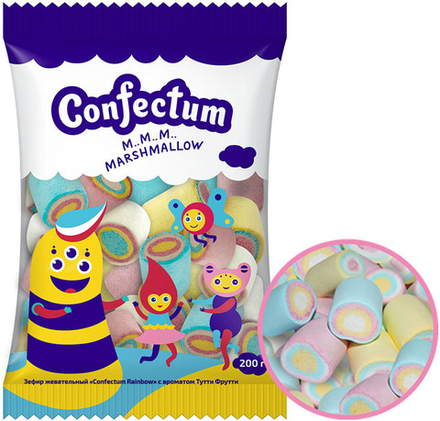 Зефир жевательный Confectum Rainbow с ароматом Тутти Фрутти 200г