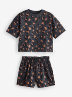 Пижама для девочки Next 608-506, 3 шт., Черный, Бежевый, Молочный