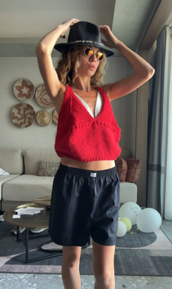 Топ вязаный алый by Ma