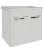 AVK2. Тумба навесная, 2 Ящика, 600, коллекция (Эрика, Cersanit Como, Белый снег, Молочный глянец)