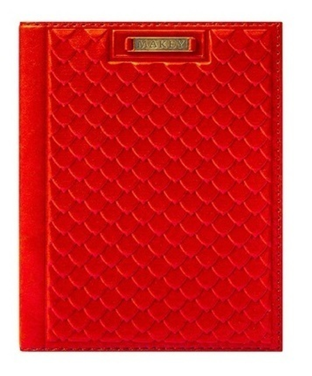 Обложка на паспорт «Fleur». Цвет красный