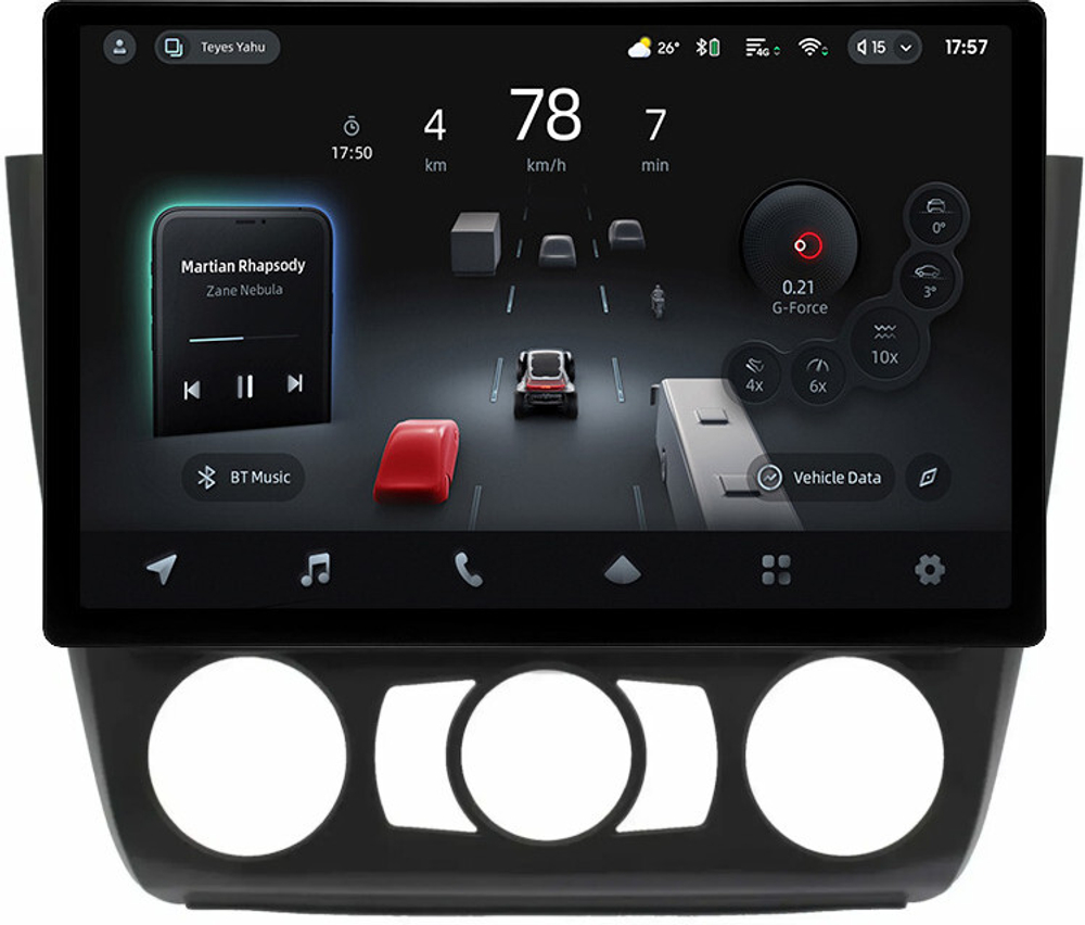 Магнитола для BMW 1-серии E81, E82, E87 2006-2012 (без штатного монитора, кондиционер) - Teyes CC4-PRO монитор 13" 2K QLED на Android 13, Snapdragon 778G, 8+128, AI, CarPlay, DSP, 4G SIM-слот