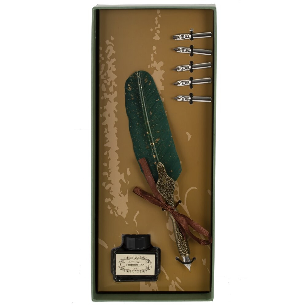 Набор подарочный, Есенин: ручка перьевая, 5 наконечников, чернильница