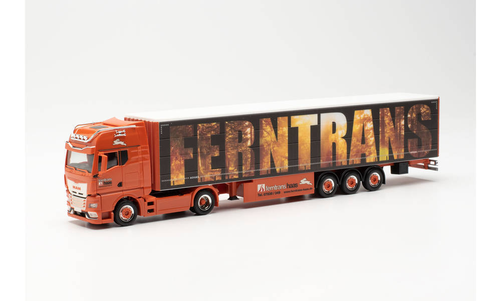 Грузовик MAN TGX GX, тентованный пп "FERNTRANS HAAS"