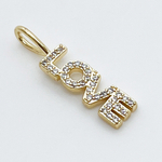 Подвеска Love, цвет золото, размер 23*5 мм, цена за 1 шт